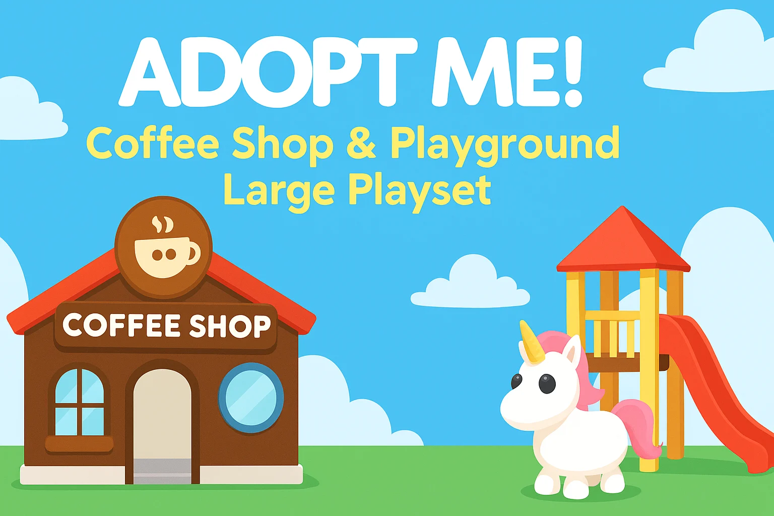 Adopt Me Coffee Shop & Playground Large playset