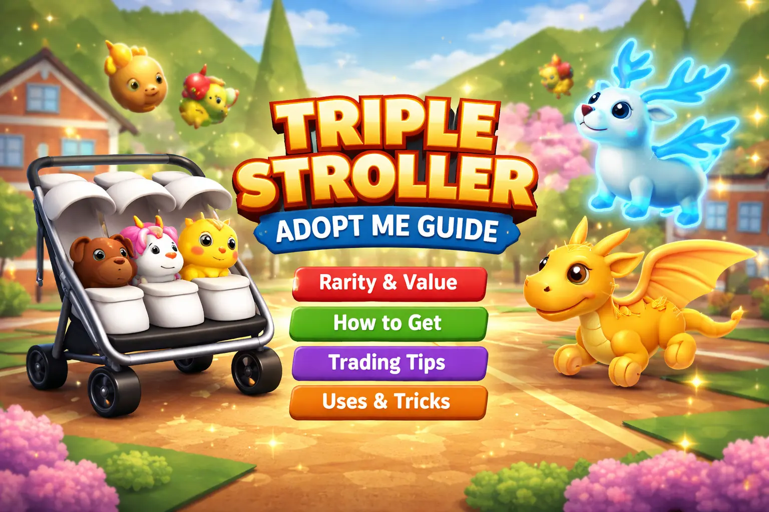 Triple Stroller Adopt Me – Complete Guide, Trading Value, Uses, and Rarity