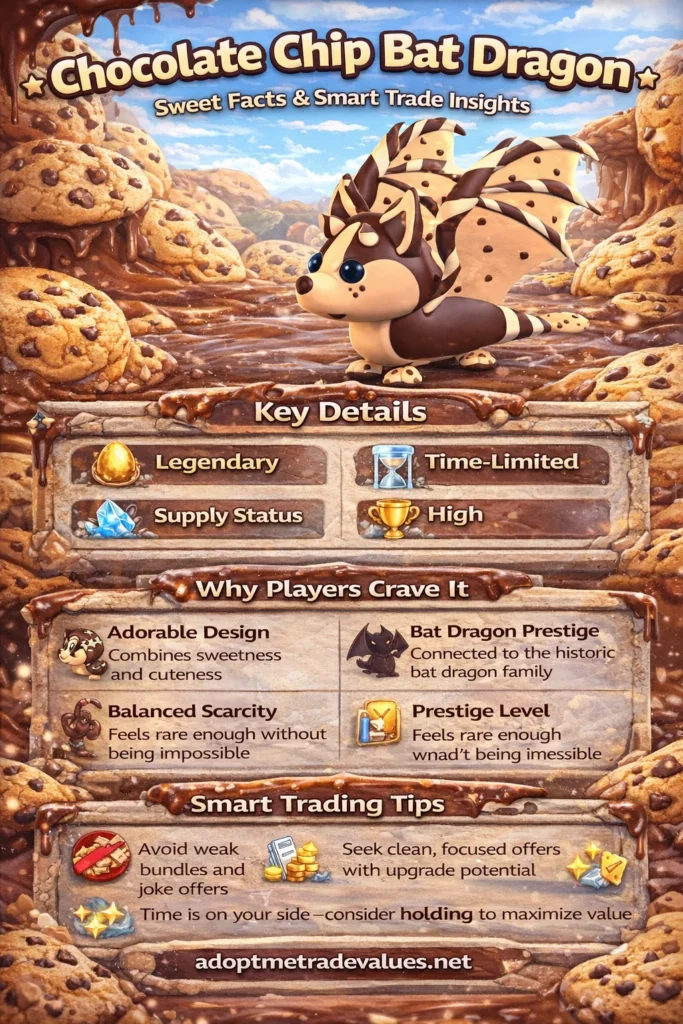 chocolate chip bat dragon in adopt me fun facts