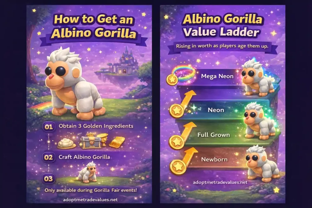 how to get albino gorilla in adopt me