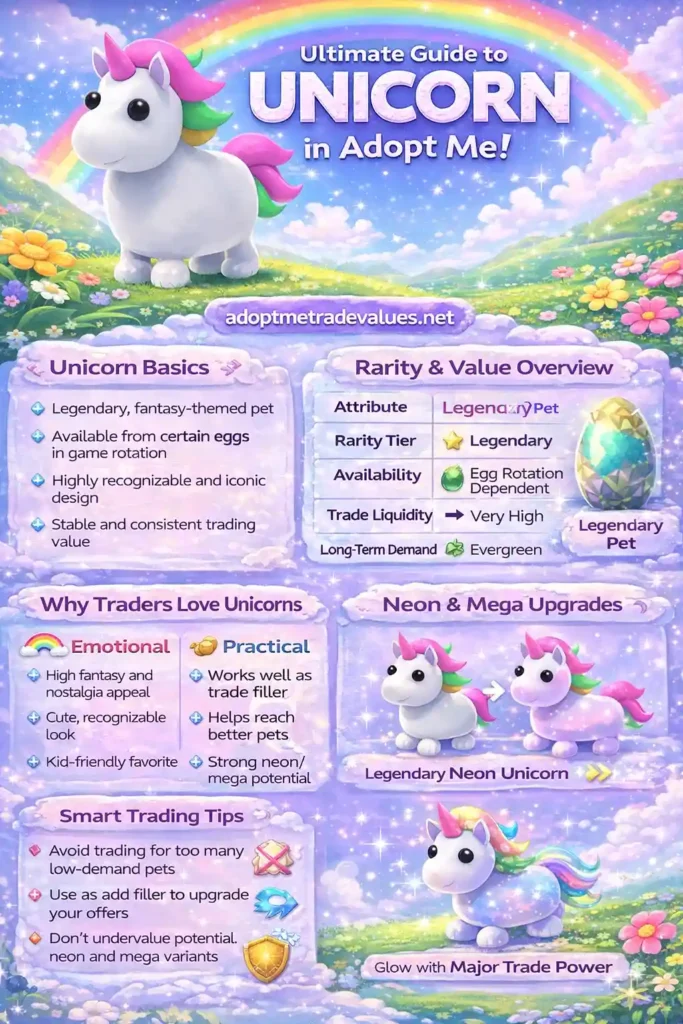 unicorn in adopt me trading values